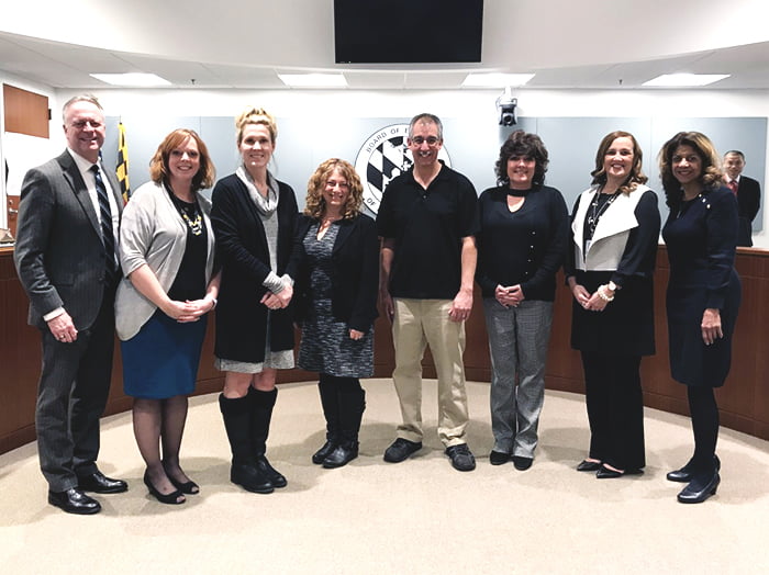 The Board of Education recognizing G/T teachers.