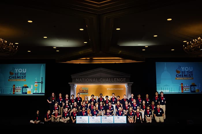 Participants in the You Be the Chemist Challenge.