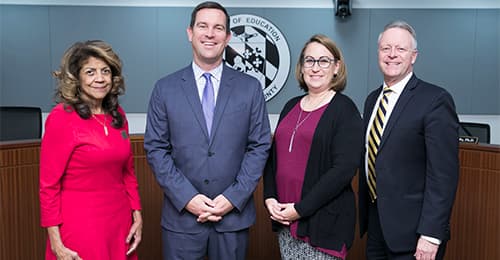 Mavis Ellis, Ed Cosentino, Connie Stahler, and Dr. Martirano.