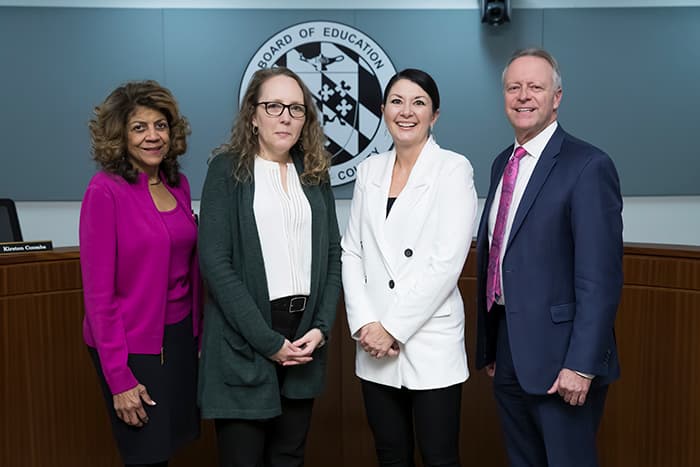 Mavis Ellis, Hattie Simmon, Kim Durkan, and Dr. Martirano.