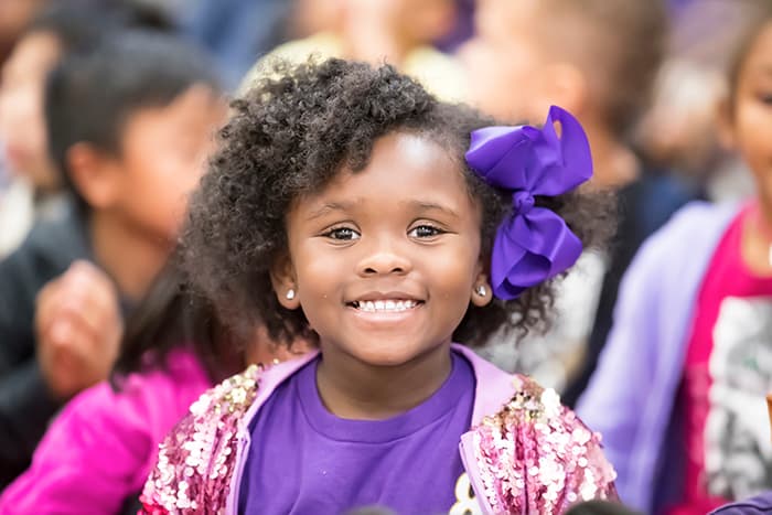 A young African-American girl.