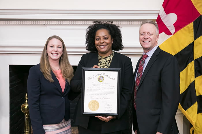 Kim Hess, Lynette Moore, and Dr. Martirano.