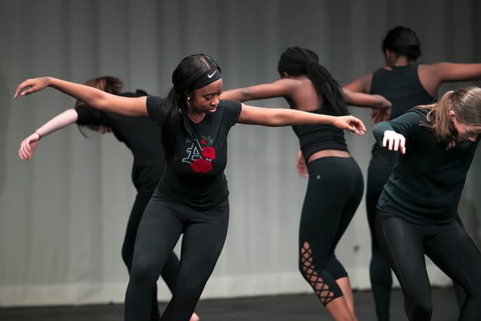 A group of female dancers.