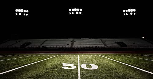 empty football field