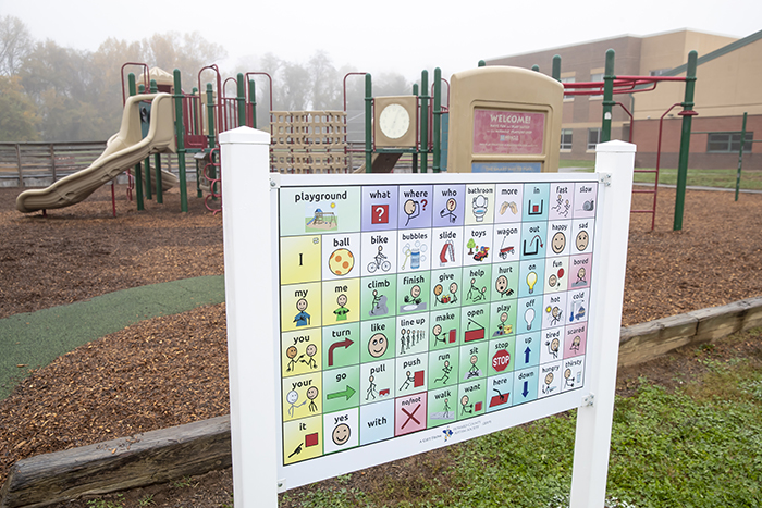 New playground sign at WAVES.