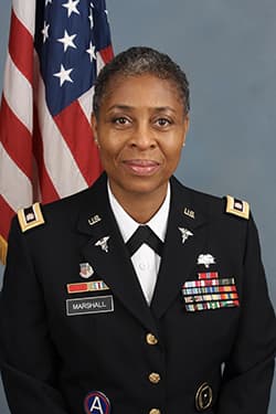 Lieutenant Colonel (US Army Retired) Patricia L. Marshall.