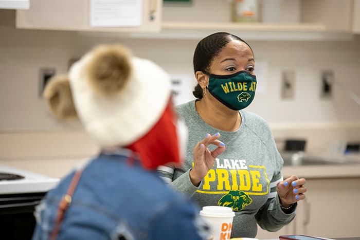 Kazandra Anderson teaches students who are enrolled in WLHS' teen parenting program.