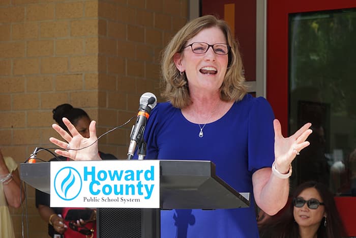 Talbott Springs ES Principal Nancy Thompson at the opening of the new TSES building.