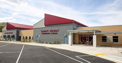 New Talbott Springs Elementary School building.
