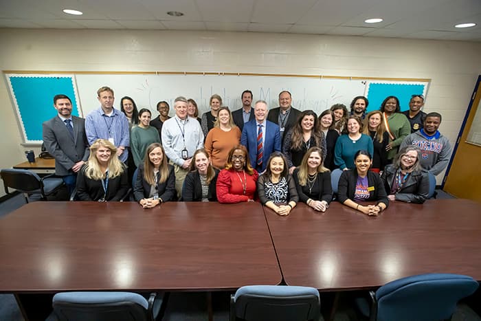 Family and colleagues gather to recognize Irene Khaksari.