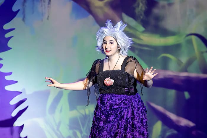 A female student dressed as Ursella in the MHHS production of Little Mermaid.