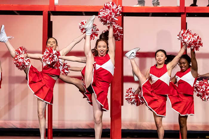 Cheerleaders in the RHHS spring 2023 musical.